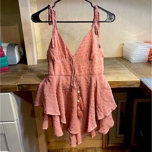 Pink Flowy Romper
